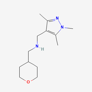 1-(Tetrahydro-2h-pyran-4-yl)-N-((1,3,5-trimethyl-1h-pyrazol-4-yl)methyl)methanamine