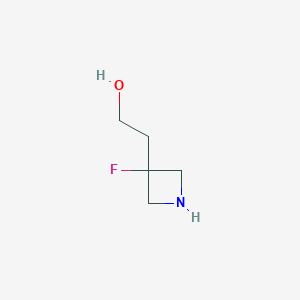 molecular formula C5H10FNO B14903058 2-(3-Fluoroazetidin-3-yl)ethanol 