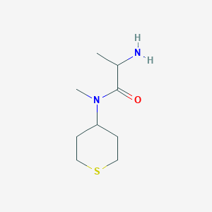 molecular formula C9H18N2OS B1490308 2-amino-N-methyl-N-(tetrahydro-2H-thiopyran-4-yl)propanamide CAS No. 1999121-63-9