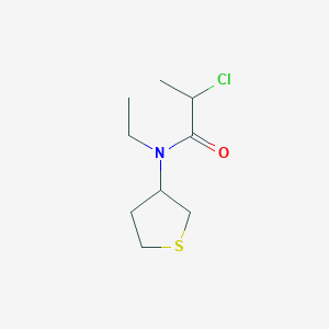 molecular formula C9H16ClNOS B1490309 2-chloro-N-ethyl-N-(tetrahydrothiophen-3-yl)propanamide CAS No. 2091295-63-3