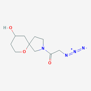molecular formula C10H16N4O3 B1490310 2-叠氮基-1-(9-羟基-6-氧杂-2-氮杂螺[4.5]癸-2-基)乙酮 CAS No. 2097946-21-7