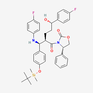 (S)-3-((2R,5S)-2-((S)-(4-((tert-Butyldimethylsilyl)oxy)phenyl)((4-fluorophenyl)amino)methyl)-5-(4-fluorophenyl)-5-hydroxypentanoyl)-4-phenyloxazolidin-2-one