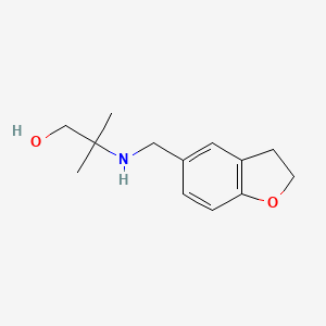 molecular formula C13H19NO2 B14903143 2-(((2,3-Dihydrobenzofuran-5-yl)methyl)amino)-2-methylpropan-1-ol 