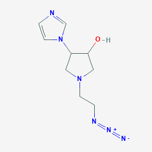 molecular formula C9H14N6O B1490316 1-(2-叠氮乙基)-4-(1H-咪唑-1-基)吡咯烷-3-醇 CAS No. 2098044-75-6