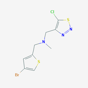 molecular formula C9H9BrClN3S2 B14903177 1-(4-Bromothiophen-2-yl)-N-((5-chloro-1,2,3-thiadiazol-4-yl)methyl)-N-methylmethanamine 