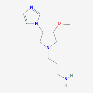 3-(3-(1H-imidazol-1-yl)-4-methoxypyrrolidin-1-yl)propan-1-amine
