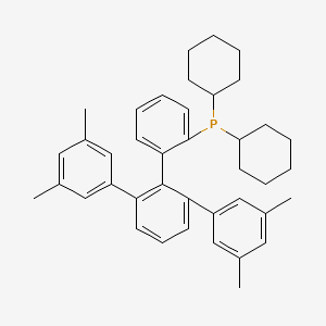 molecular formula C40H47P B14903189 [2-[2,6-bis(3,5-dimethylphenyl)phenyl]phenyl]-dicyclohexylphosphane 