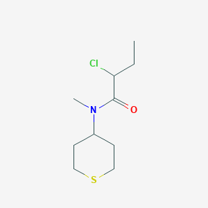 molecular formula C10H18ClNOS B1490319 2-chloro-N-methyl-N-(tetrahydro-2H-thiopyran-4-yl)butanamide CAS No. 2092475-67-5