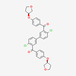 (4,4'-Dichloro-[1,1'-biphenyl]-3,3'-diyl)bis((4-(((S)-tetrahydrofuran-3-yl)oxy)phenyl)methanone)