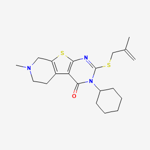 4-cyclohexyl-11-methyl-5-(2-methylprop-2-enylsulfanyl)-8-thia-4,6,11-triazatricyclo[7.4.0.02,7]trideca-1(9),2(7),5-trien-3-one