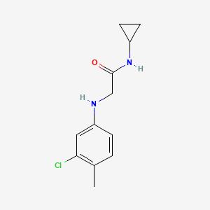 molecular formula C12H15ClN2O B14903210 2-((3-Chloro-4-methylphenyl)amino)-N-cyclopropylacetamide 