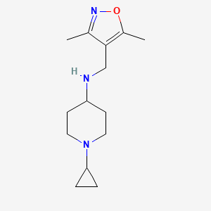 molecular formula C14H23N3O B14903218 1-Cyclopropyl-N-((3,5-dimethylisoxazol-4-yl)methyl)piperidin-4-amine 