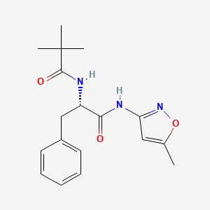 Nalpha-(2,2-dimethylpropanoyl)-N-(5-methyl-1,2-oxazol-3-yl)-L-phenylalaninamide