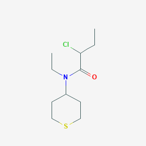 molecular formula C11H20ClNOS B1490325 2-chloro-N-ethyl-N-(tetrahydro-2H-thiopyran-4-yl)butanamide CAS No. 2097999-14-7