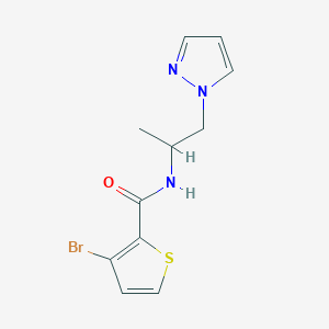 molecular formula C11H12BrN3OS B14903256 n-(1-(1h-Pyrazol-1-yl)propan-2-yl)-3-bromothiophene-2-carboxamide 