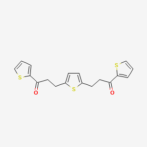 molecular formula C18H16O2S3 B14903276 3,3'-(Thiophene-2,5-diyl)bis(1-(thiophen-2-yl)propan-1-one) 