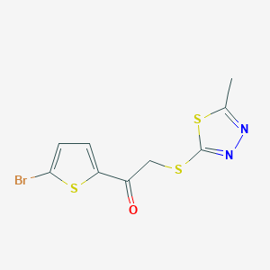 1-(5-Bromothiophen-2-yl)-2-((5-methyl-1,3,4-thiadiazol-2-yl)thio)ethan-1-one