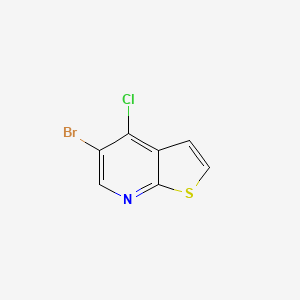 molecular formula C7H3BrClNS B14903286 5-Bromo-4-chlorothieno[2,3-b]pyridine 