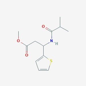 Methyl 3-isobutyramido-3-(thiophen-2-yl)propanoate