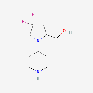 (4,4-Difluoro-1-(piperidin-4-yl)pyrrolidin-2-yl)methanol