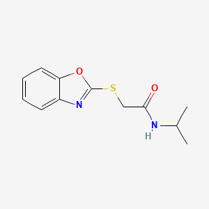 molecular formula C12H14N2O2S B14903297 2-(Benzo[d]oxazol-2-ylthio)-N-isopropylacetamide 