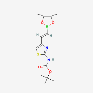 tert-Butyl (4-(2-(4,4,5,5-tetramethyl-1,3,2-dioxaborolan-2-yl)vinyl)thiazol-2-yl)carbamate