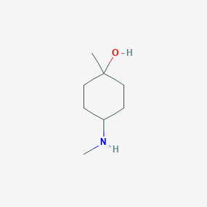 molecular formula C8H17NO B14903326 1-Methyl-4-(methylamino)cyclohexanol 