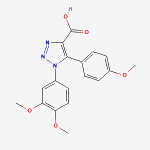 molecular formula C18H17N3O5 B14903347 1-(3,4-dimethoxyphenyl)-5-(4-methoxyphenyl)-1H-1,2,3-triazole-4-carboxylic acid 