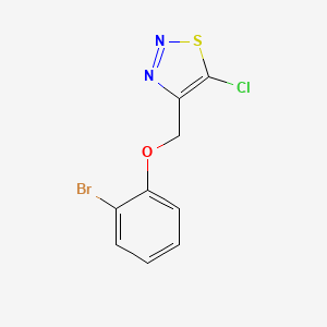 molecular formula C9H6BrClN2OS B14903350 4-((2-Bromophenoxy)methyl)-5-chloro-1,2,3-thiadiazole 