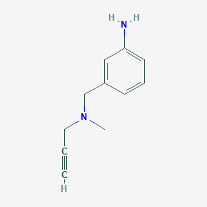 molecular formula C11H14N2 B14903351 3-((Methyl(prop-2-yn-1-yl)amino)methyl)aniline 