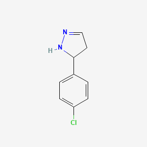 molecular formula C9H9ClN2 B14903354 5-(4-chlorophenyl)-4,5-dihydro-1H-pyrazole 