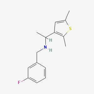 molecular formula C15H18FNS B14903366 1-(2,5-Dimethylthiophen-3-yl)-N-(3-fluorobenzyl)ethan-1-amine 