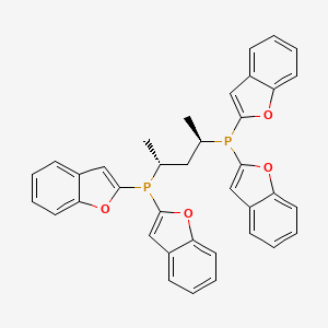 molecular formula C37H30O4P2 B14903390 (2R,4R)-Pentane-2,4-diylbis(di(benzofuran-2-yl)phosphine) 