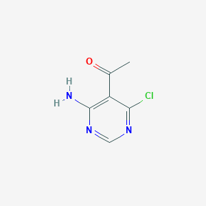 molecular formula C6H6ClN3O B14903392 1-(4-Amino-6-chloropyrimidin-5-yl)ethanone 