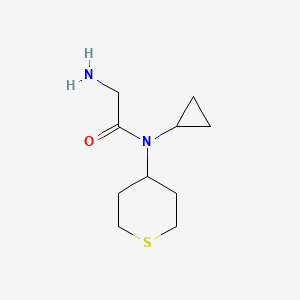 molecular formula C10H18N2OS B1490340 2-amino-N-cyclopropyl-N-(tetrahydro-2H-thiopyran-4-yl)acetamide CAS No. 2092061-08-8