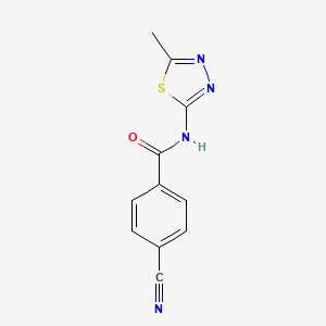 molecular formula C11H8N4OS B14903406 4-cyano-N-(5-methyl-1,3,4-thiadiazol-2-yl)benzamide 