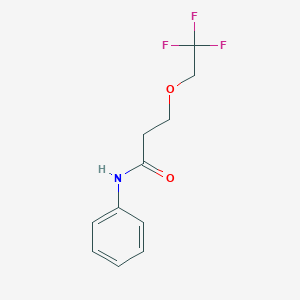 molecular formula C11H12F3NO2 B14903407 N-phenyl-3-(2,2,2-trifluoroethoxy)propanamide 