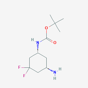 molecular formula C11H20F2N2O2 B14903420 tert-Butyl (cis-5-amino-3,3-difluorocyclohexyl)carbamate 