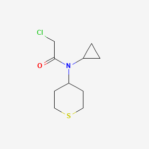 molecular formula C10H16ClNOS B1490344 2-chloro-N-cyclopropyl-N-(tetrahydro-2H-thiopyran-4-yl)acetamide CAS No. 2092289-72-8