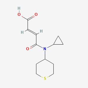 molecular formula C12H17NO3S B1490346 (E)-4-(cyclopropyl(tetrahydro-2H-thiopyran-4-yl)amino)-4-oxobut-2-enoic acid CAS No. 2098160-01-9