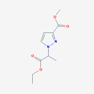 molecular formula C10H14N2O4 B14903468 methyl 1-(1-ethoxy-1-oxopropan-2-yl)-1H-pyrazole-3-carboxylate 