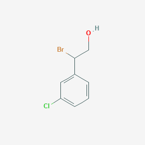 molecular formula C8H8BrClO B14903487 2-Bromo-2-(3-chlorophenyl)ethan-1-ol 