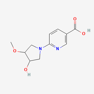 6-(3-Hydroxy-4-methoxypyrrolidin-1-yl)nicotinic acid