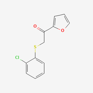 molecular formula C12H9ClO2S B14903512 2-((2-Chlorophenyl)thio)-1-(furan-2-yl)ethan-1-one 