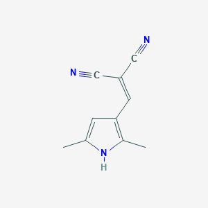 molecular formula C10H9N3 B14903514 [(2,5-dimethyl-1H-pyrrol-3-yl)methylidene]propanedinitrile 