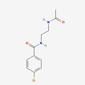 molecular formula C11H13BrN2O2 B14903544 N-(2-acetamidoethyl)-4-bromobenzamide 