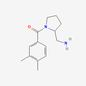 molecular formula C14H20N2O B14903560 (2-(Aminomethyl)pyrrolidin-1-yl)(3,4-dimethylphenyl)methanone 