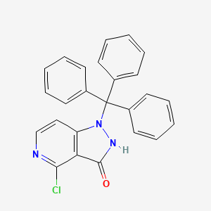 molecular formula C25H18ClN3O B14903562 4-Chloro-1-trityl-1H-pyrazolo[4,3-c]pyridin-3(2H)-one 