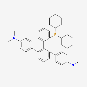 molecular formula C40H49N2P B14903568 4-[2-(2-dicyclohexylphosphanylphenyl)-3-[4-(dimethylamino)phenyl]phenyl]-N,N-dimethylaniline 