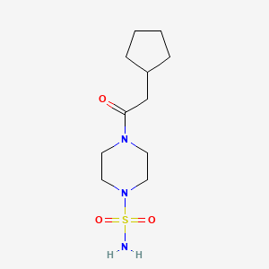 molecular formula C11H21N3O3S B14903570 4-(2-Cyclopentylacetyl)piperazine-1-sulfonamide 